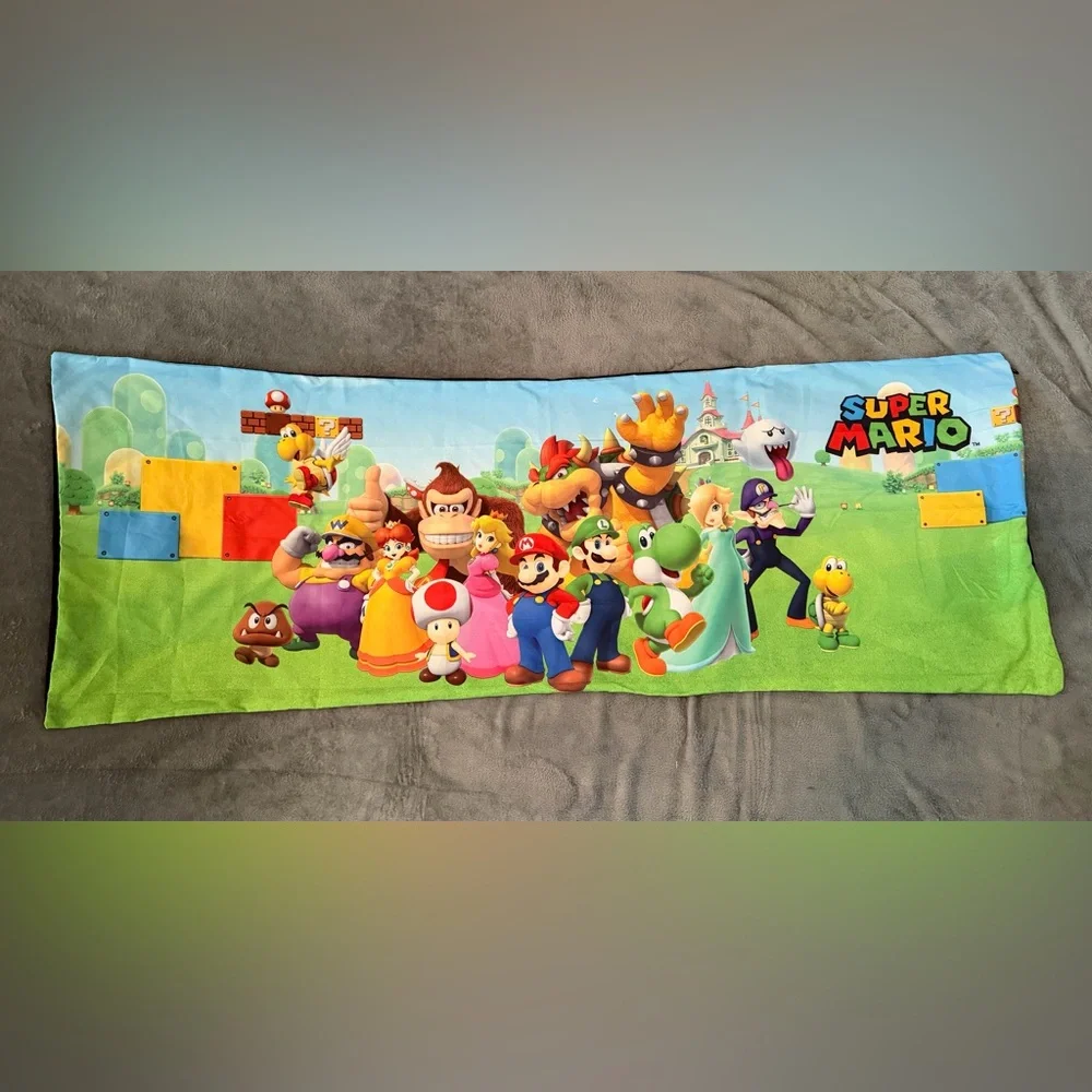 Nintendo Super Mario Zippered Body Pillow Case/Cover